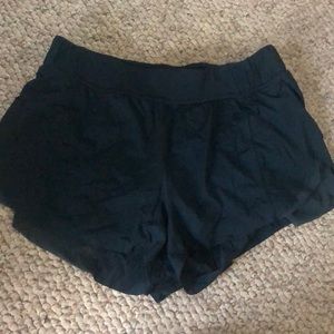 Blue Lululemon running shorts